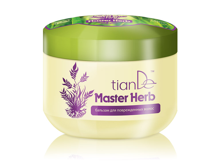 Крем-бальзам для пошкодженого волосся (від сивини), серія "Master Herb", 500 г