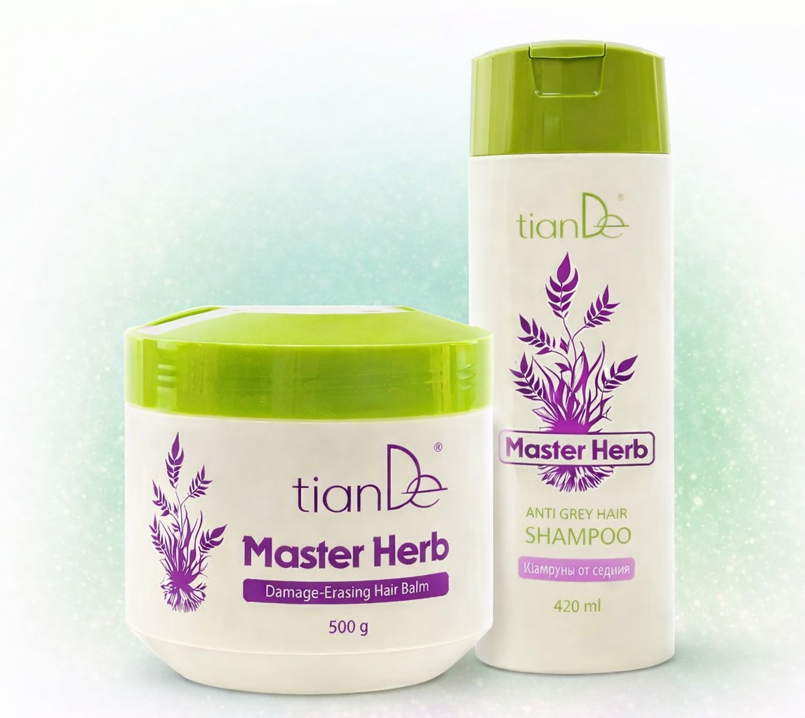Набір від сивини, для пошкодженого волосся - шампунь + бальзам